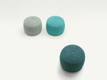 NIDO - Round garden pouf by Paola Lenti - view 2
